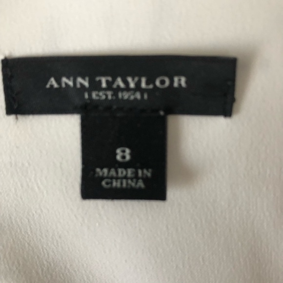 Ann Taylor white with black splash patterns sleeveless dress lined washable Sz 8 - Picture 5 of 5